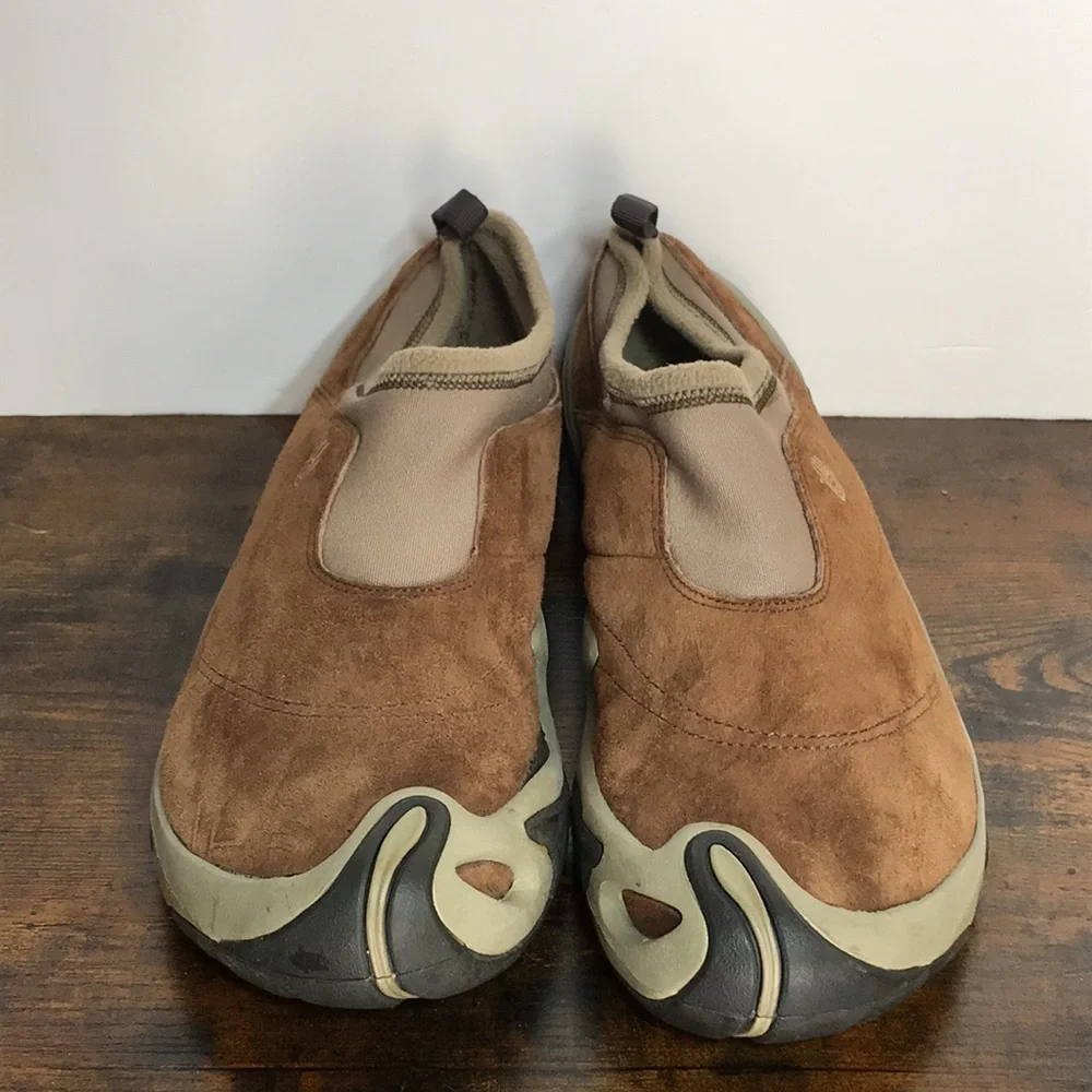 Teva Brown Suede Mountain Scuff Slip On Sneakers Outdoors Mens size 11 flawed - Picture 3 of 8